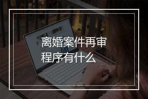 离婚案件再审程序有什么