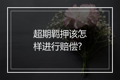 超期羁押该怎样进行赔偿?