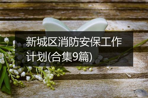新城区消防安保工作计划(合集9篇)