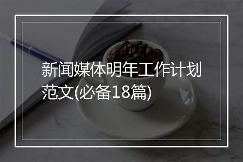 新闻媒体明年工作计划范文(必备18篇)