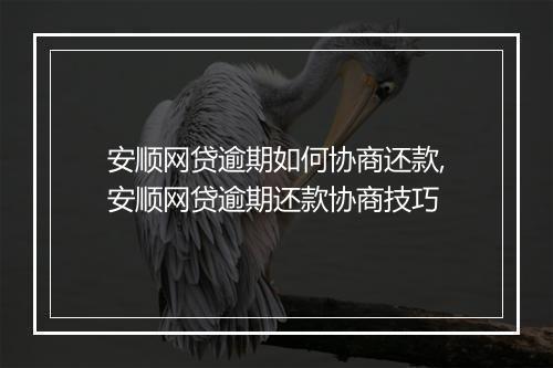 安顺网贷逾期如何协商还款,安顺网贷逾期还款协商技巧