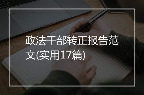 政法干部转正报告范文(实用17篇)
