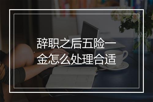 辞职之后五险一金怎么处理合适