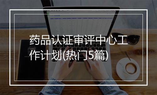 药品认证审评中心工作计划(热门5篇)