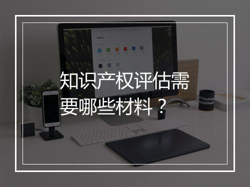 知识产权评估需要哪些材料？