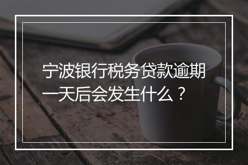 宁波银行税务贷款逾期一天后会发生什么？