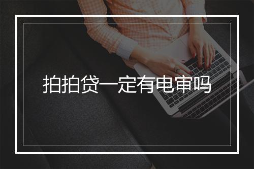 拍拍贷一定有电审吗