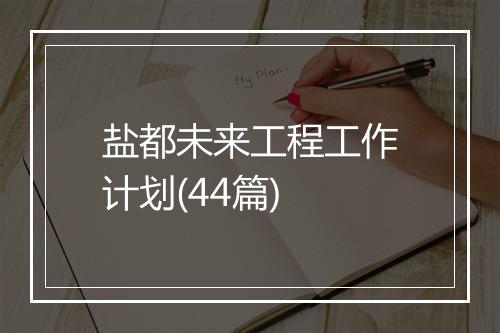 盐都未来工程工作计划(44篇)
