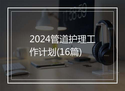 2024管道护理工作计划(16篇)