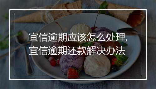 宜信逾期应该怎么处理,宜信逾期还款解决办法
