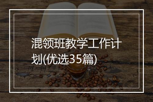 混领班教学工作计划(优选35篇)