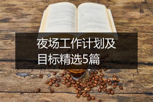夜场工作计划及目标精选5篇