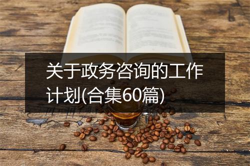 关于政务咨询的工作计划(合集60篇)