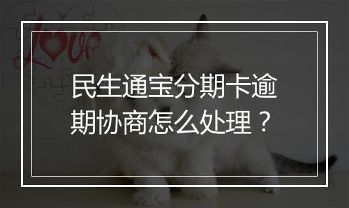 民生通宝分期卡逾期协商怎么处理？