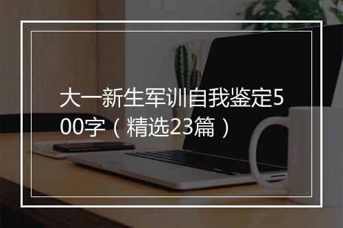 大一新生军训自我鉴定500字（精选23篇）