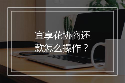 宜享花协商还款怎么操作？