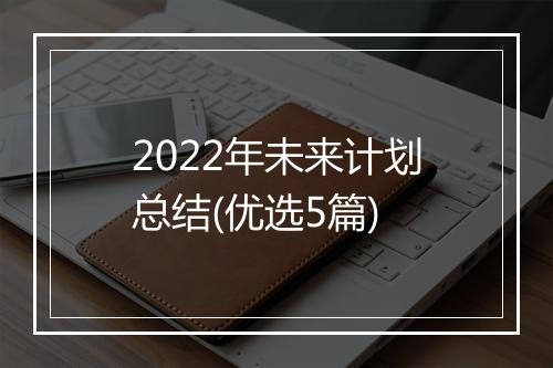 2022年未来计划总结(优选5篇)