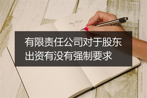 有限责任公司对于股东出资有没有强制要求