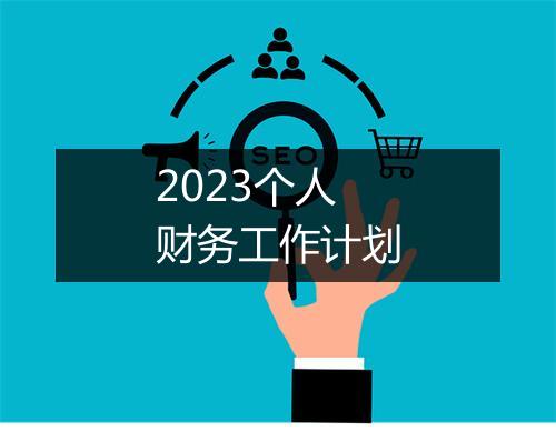 2023个人财务工作计划