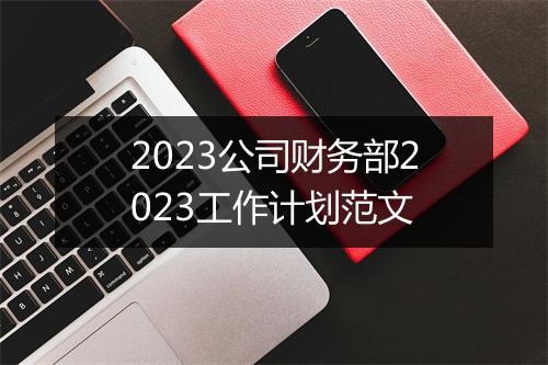 2023公司财务部2023工作计划范文