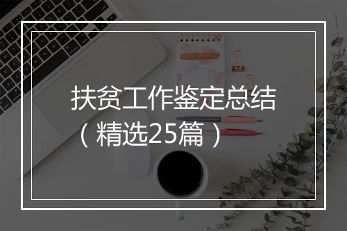 扶贫工作鉴定总结（精选25篇）