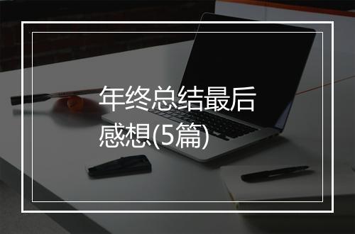 年终总结最后感想(5篇)