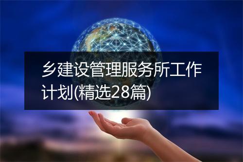 乡建设管理服务所工作计划(精选28篇)