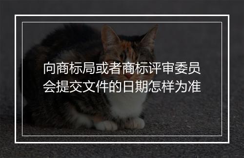 向商标局或者商标评审委员会提交文件的日期怎样为准