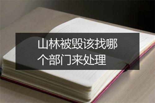 山林被毁该找哪个部门来处理