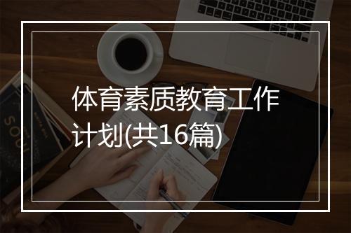 体育素质教育工作计划(共16篇)