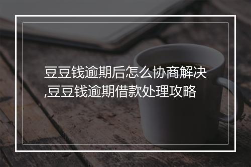 豆豆钱逾期后怎么协商解决,豆豆钱逾期借款处理攻略