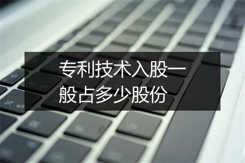 专利技术入股一般占多少股份