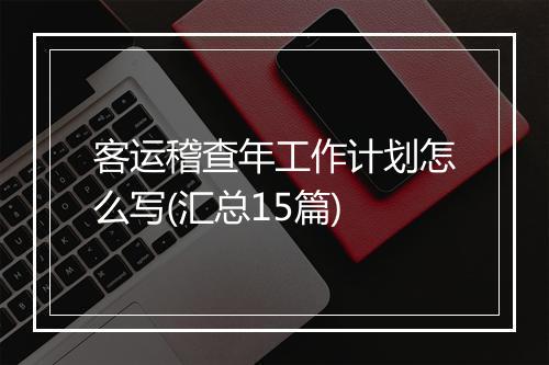 客运稽查年工作计划怎么写(汇总15篇)