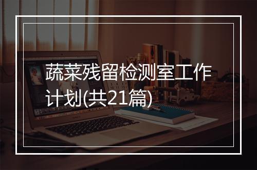 蔬菜残留检测室工作计划(共21篇)