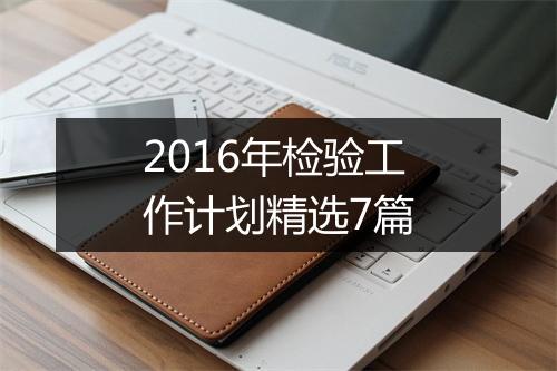 2016年检验工作计划精选7篇