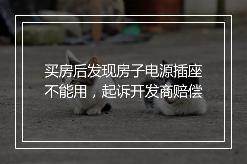 买房后发现房子电源插座不能用，起诉开发商赔偿