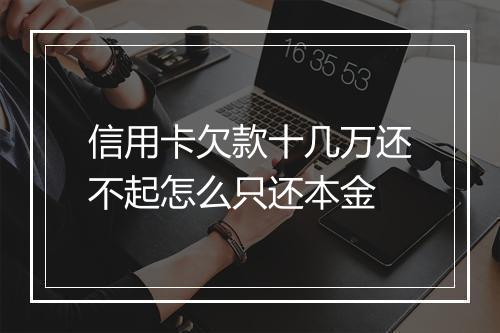 信用卡欠款十几万还不起怎么只还本金
