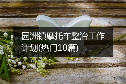 园洲镇摩托车整治工作计划(热门10篇)