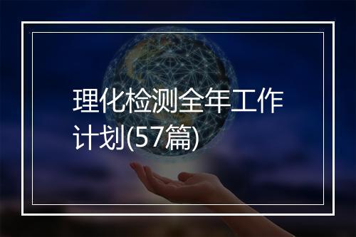 理化检测全年工作计划(57篇)