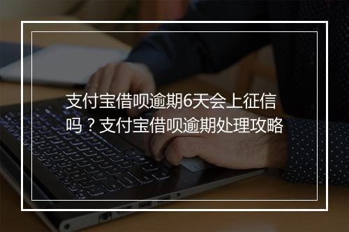 支付宝借呗逾期6天会上征信吗？支付宝借呗逾期处理攻略