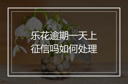 乐花逾期一天上征信吗如何处理