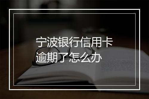 宁波银行信用卡逾期了怎么办