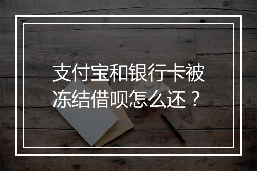 支付宝和银行卡被冻结借呗怎么还？
