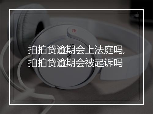 拍拍贷逾期会上法庭吗,拍拍贷逾期会被起诉吗