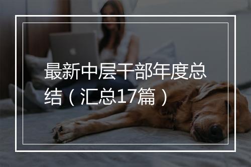 最新中层干部年度总结（汇总17篇）