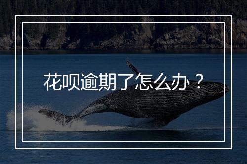 花呗逾期了怎么办？
