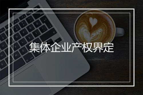 集体企业产权界定