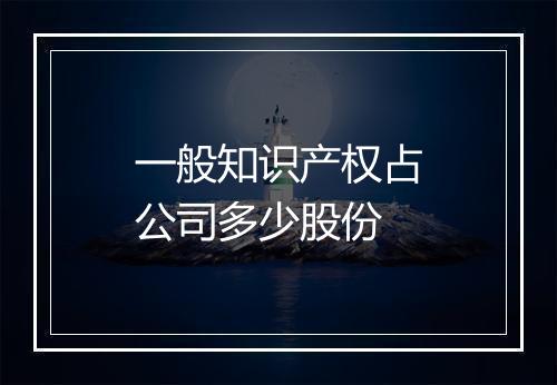 一般知识产权占公司多少股份