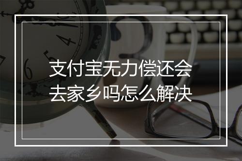 支付宝无力偿还会去家乡吗怎么解决