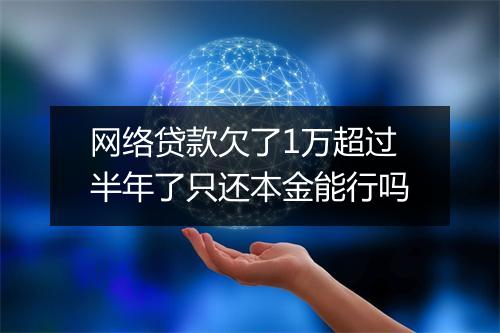 网络贷款欠了1万超过半年了只还本金能行吗